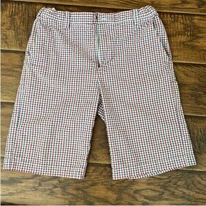 Vineyard vines size 18 boys seersucker red white and blue checked shorts